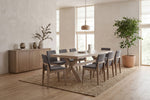 Falun 180-220cm Extending Dining Table in Smoked shown extended (2)