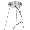 Fame 5 Light Pendant Glass and Polished Nickel close view picture of the fitting plate