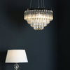Fame 5 Light Pendant Glass and Polished Nickel life style picture
