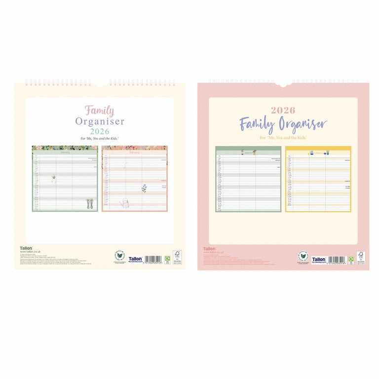 Family Organiser Calendar Country Garden and Kitchen