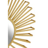 Farran Sun Mirror Champagne Gold close-up view picture of the old feame