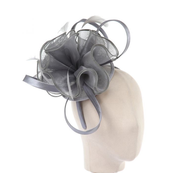 Celestial Grace Fascinator in Grey