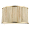 Fenella 2 Light Wall Light Gold Leaf and Seagrass picture on the white background