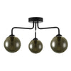 Feya 3 Light Semi Flush Matt Black With Smoked Glass picture on the white background