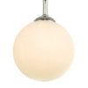 Feya 3 Light Semi Flush Chrome/Opal Glass close view picture of the shade
