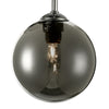 Feya 3 Light Semi Flush Polished Chrome With Smoked Glass close view picture of the shade