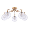 Feya 5 Light Semi Flush Antique Bronze With Clear/Opal Glass picture of the light design