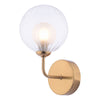 Feya Wall Light Antique Bronze With Clear/Opal Glass with switched on light