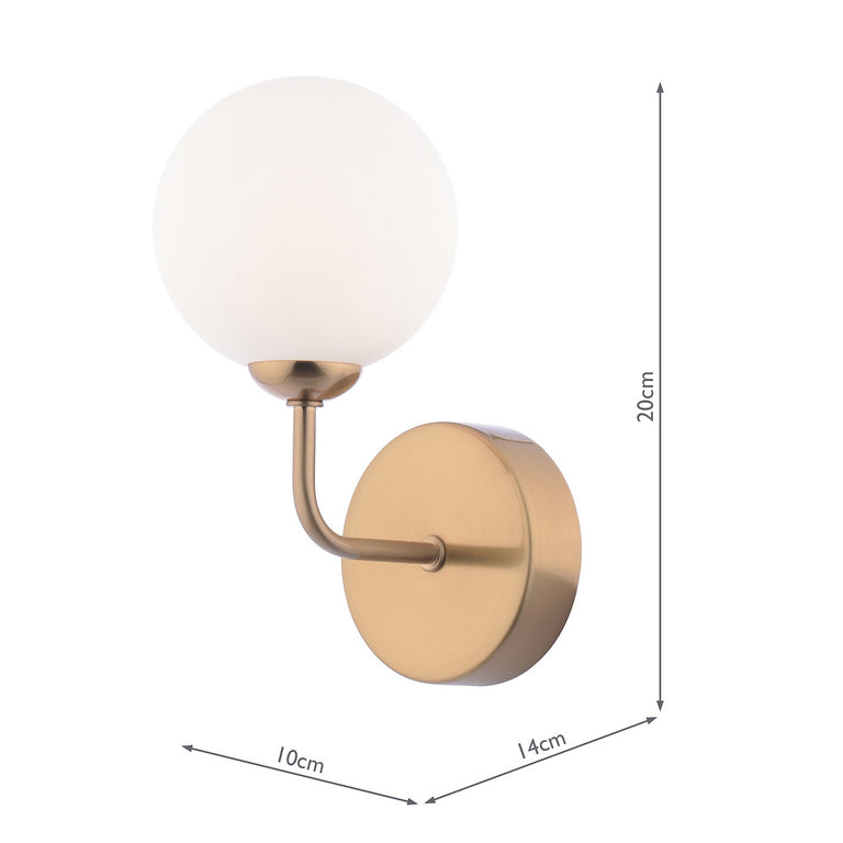 Feya Wall Light Antique Bronze/Opal Glass - Elegant Lighting Collection