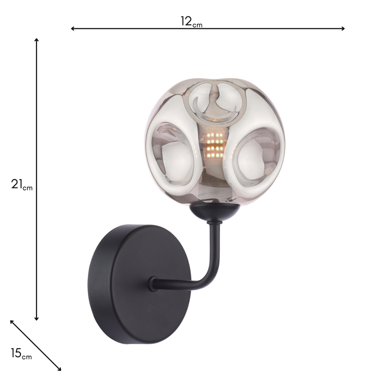 Feya Matt Black Wall Light – Modern Home Lighting Fixture