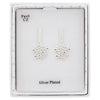 Filigree Circle Flowers Silver Plated Earrings comes in a gift box