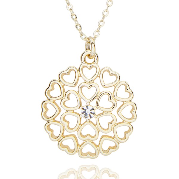 Filigree Many Hearts Gold Plated Necklace