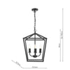 Fionn 4 Light Pendant Matt Black - Pendant Light Ceiling Fitting