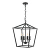 Fionn 4 Light Pendant Matt Black - Pendant Light Ceiling Fitting