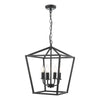 Fionn 4 Light Pendant Matt Black - Pendant Light Ceiling Fitting