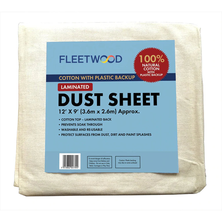 Fleetwood Laminated Cotton 12ft x 9ft Dust Sheet