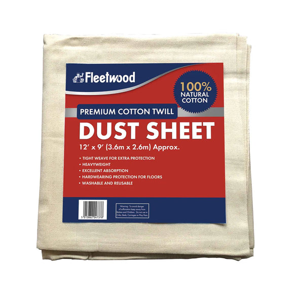 Fleetwood 12' x 9' Premier Cotton Dust Sheet