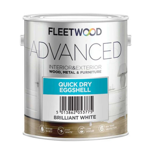 Fleetwood Advanced Quick Dry Eggshell Brilliant White photo on the white background