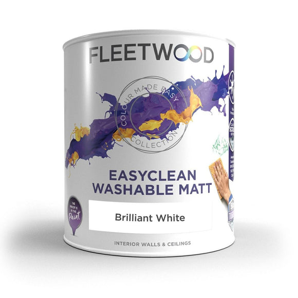 Fleetwood Easy Clean Matt Brilliant White 5L photo on the white background