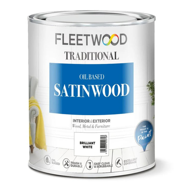 Fleetwood Oil Based Satinwood Brilliant White