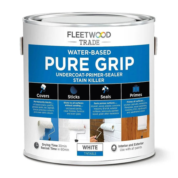 Fleetwood Pure Grip Water Based Primer, Undercoat and Sealer photo on the white background