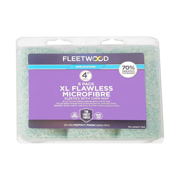 Fleetwood XL Flawless Microfibre Sleeves 6 Pack 4″ photo on the white backgroud