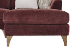 Fletcher Corner Sofa Left Hand Facing in Wine shown from an angle (4)