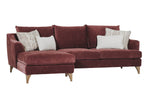Fletcher Corner Sofa Left Hand Facing in Wine