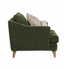 Fletcher Snuggle Chair in Green with scatter cushions detail view (3)