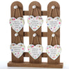 Floral Heart Hanger Wording Stand with warmth messages