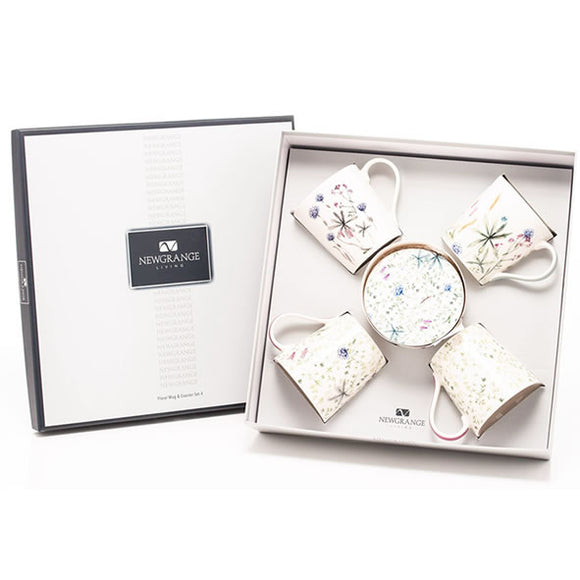 Newgrange Floral Mug & Coaster Set 4 picture on the white background