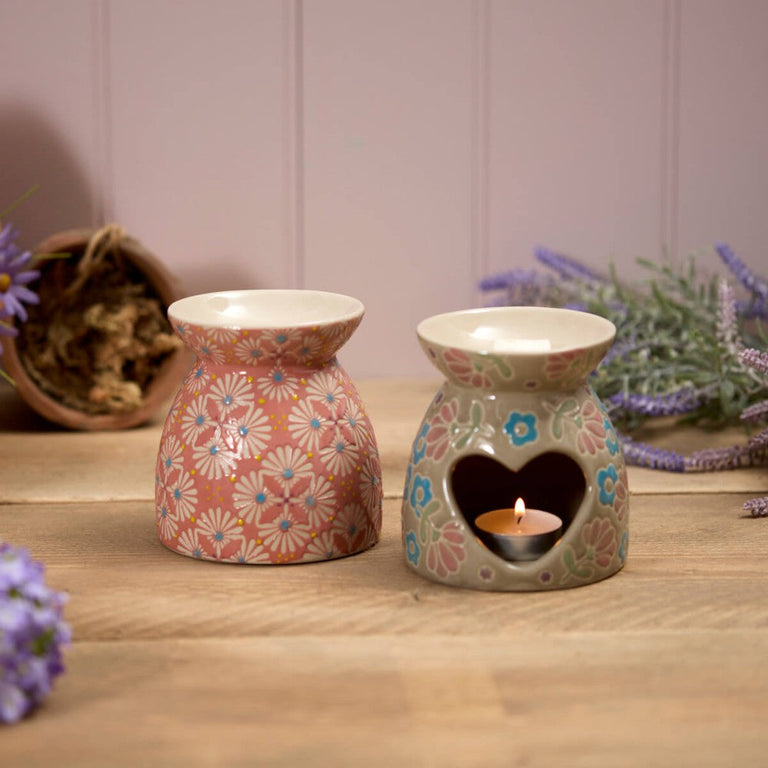 Floral Stoneware Wax Melt Burner