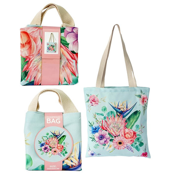 Canvas tote bag Floral Totes Bouquet for everyday use

