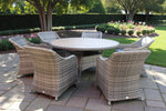 Florence Garden Table & Chairs Set round dining table 150 cm diameter