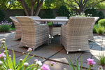 Florence Garden Table & Chairs Set with 6 rattan chairs