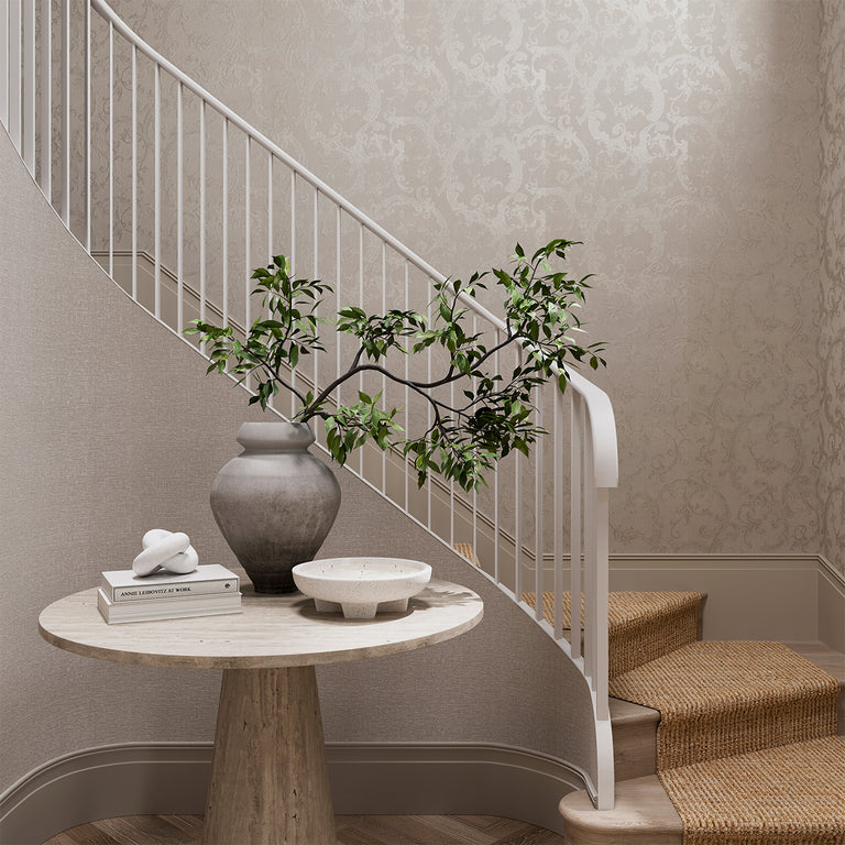 Boutique Florentine Wallpaper Earth - Scroll Wallpaper Collection