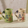 Flourish & Foliage Stoneware Jug with Flower Handle