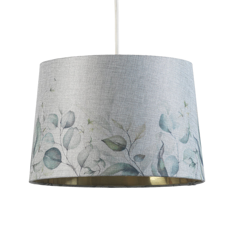 Flower Drum Shade with Gold Inner Grey