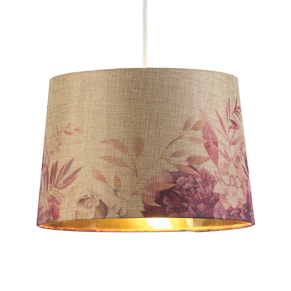 Elegant Rose Flower Drum Shade for Timeless Lighting

