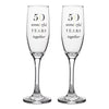 Anniversary gift Amore Champagne Flutes Set of 2