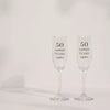 Silver hot foil detail 50th Anniversary Amore Champagne Flutes