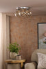 Foley 3 Light Flush Polished Chrome With Twisted Amber Glass perfect for a various of styles and designs