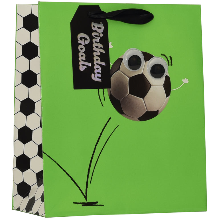 Footbal Gift Bag Medium - Green Birthday Gift Bag