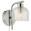 Forseti Bathroom Wall Light Polished Chrome close view picture of the fitting plate