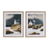 Framed Canvas Beyond The Dunes 60 X 75cm 2 Asst set of two canvas