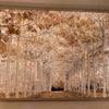Framed Print Avenue Of Trees 120 X 90cm in a warm Autumn tones