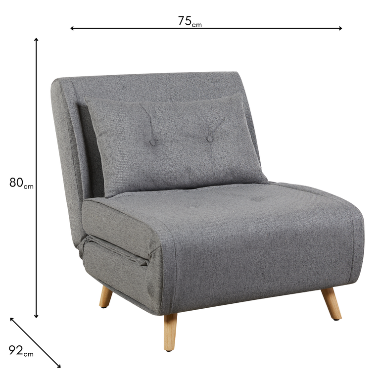 Freya Accent Chair Grey - Stylish Fabric Living Room Chair