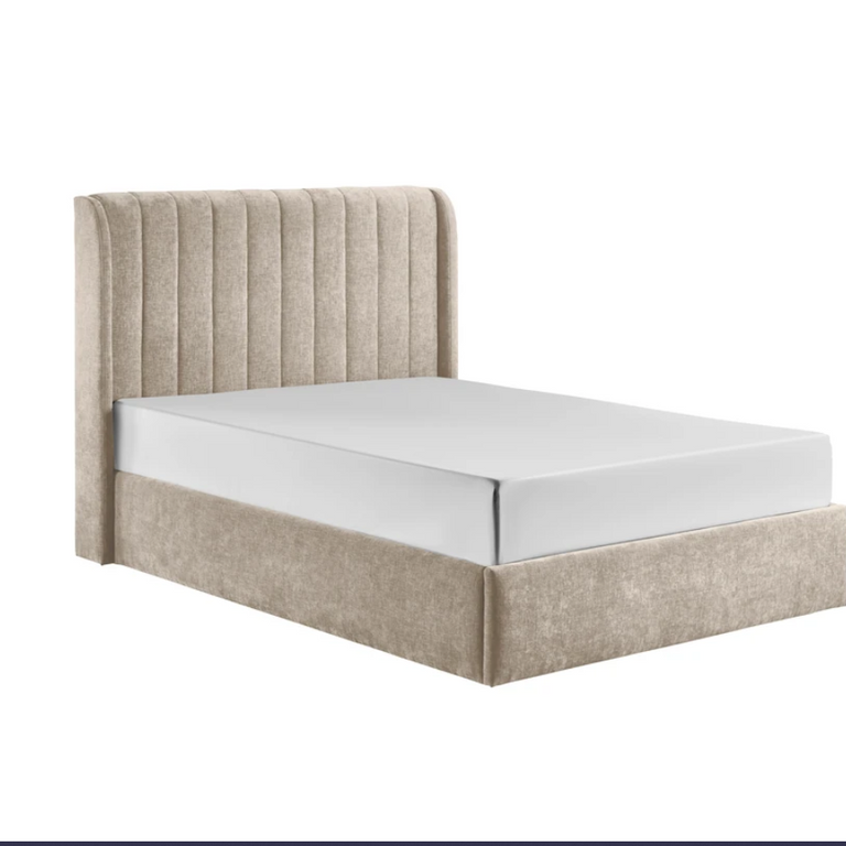 Frida Double Bed Upholstered Beige