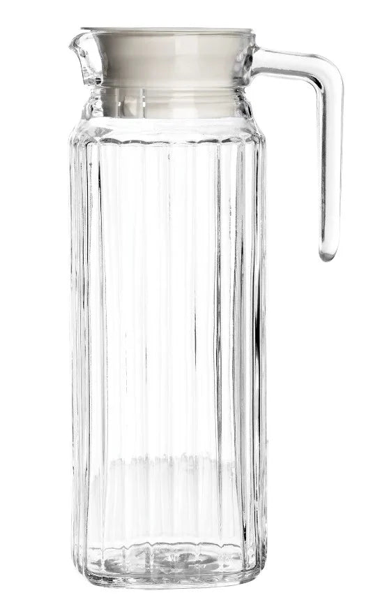 Clear jug for storing milk and juices in the fridge.
