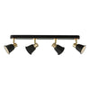 Fry 4 Light Bar Semi Flush Spotlight Black & Rose Gold picture on the white background